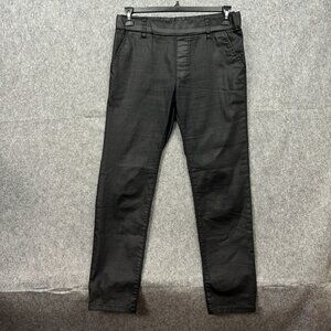 Bevy Flog Dafna Pull On Coated Skinny Pants Women's Size 30 Black Stretch